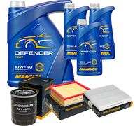 DENCKERMANN Controllo Set MANNOL Defender 10W-40 8L Per Isuzu D-Max II 2.5
