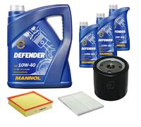 Denckermann Controllo Set Mannol Defender 10W-40 8L Per Opel Omega B 2.2 16V