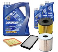 Denckermann Controllo Set Mannol Defender 10W-40 8L Per Opel Vivaro Kasten