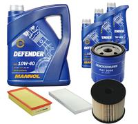 DENCKERMANN Controllo Set MANNOL Defender 10W-40 8L Per Peugeot 807 2.2 HDi