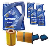 DENCKERMANN Controllo Set MANNOL Defender 10W-40 9L Per Mercedes S-Klasse