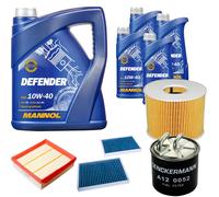 DENCKERMANN Controllo Set MANNOL Defender 10W-40 9L Per Mercedes S-Klasse