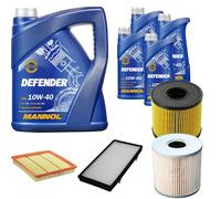 Denckermann Controllo Set Mannol Defender 10W-40 9L Per Opel Vivaro Kasten