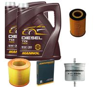 DENCKERMANN Controllo Set MANNOL Diesel 5W-30 10L Per Audi A8 4.2 Quattro 3.7
