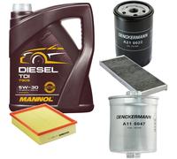 DENCKERMANN Controllo Set MANNOL Diesel 5W-30 5L Per Audi A4 1.8 VW Passat