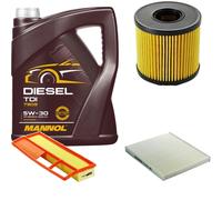 DENCKERMANN Controllo Set MANNOL Diesel 5W-30 5L Per Fiat 500 1.3 D Multijet