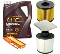 DENCKERMANN Controllo Set MANNOL Diesel 5W-30 5L Per Fiat 500 1.3 D Multijet