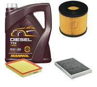 DENCKERMANN Controllo Set MANNOL Diesel 5W-30 5L Per Opel Astra G Caravan 1.7