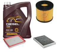 DENCKERMANN Controllo Set MANNOL Diesel 5W-30 5L Per Opel Astra G Caravan 1.7