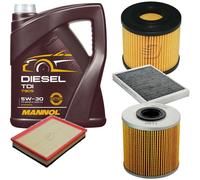 DENCKERMANN Controllo Set MANNOL Diesel 5W-30 5L Per Opel Astra H Caravan 1.7