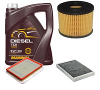 DENCKERMANN Controllo Set MANNOL Diesel 5W-30 5L Per Opel Astra H Caravan 1.7