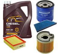 DENCKERMANN Controllo Set MANNOL Diesel 5W-30 5L Per Peugeot 206 Schrägheck