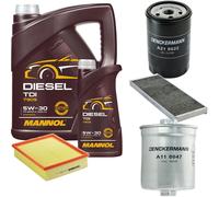 DENCKERMANN Controllo Set MANNOL Diesel 5W-30 6L Per Audi A4 1.8 VW Passat