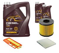 DENCKERMANN Controllo Set MANNOL Diesel 5W-30 7L Per Fiat 500 1.3 D Multijet