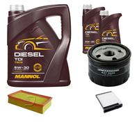 DENCKERMANN Controllo Set MANNOL Diesel 5W-30 7L Per Nissan Tiida Schrägheck
