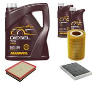 DENCKERMANN Controllo Set MANNOL Diesel 5W-30 7L Per Opel Astra G Caravan 2.0