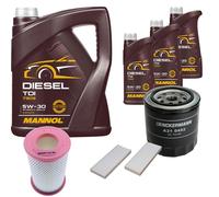 DENCKERMANN Controllo Set MANNOL Diesel 5W-30 8L Per Nissan NP300 Pick-Up 2.5