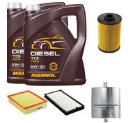 DENCKERMANN Controllo Set MANNOL Diesel TDI 5W-30 10L Per BMW 5 Serie 540i V8