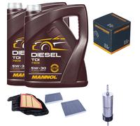 DENCKERMANN Controllo Set MANNOL Diesel TDI 5W-30 10L Per BMW 6 Gran Coupe