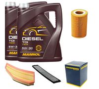 DENCKERMANN Controllo Set MANNOL Diesel TDI 5W-30 10L Per BMW X3 xDrive35d