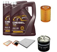 DENCKERMANN Controllo Set MANNOL Diesel TDI 5W-30 10L Per Mercedes E-Klasse