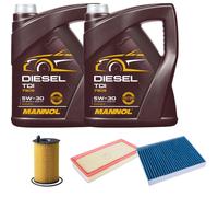 DENCKERMANN Controllo Set MANNOL Diesel TDI 5W-30 10L Per VW Touareg 3.0 V6