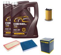 DENCKERMANN Controllo Set MANNOL Diesel TDI 5W-30 10L Per VW Touareg 3.0 V6
