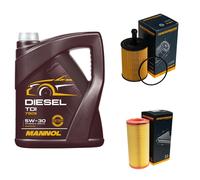 DENCKERMANN Controllo Set MANNOL Diesel TDI 5W-30 5L Per Audi A2 1.4