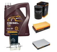 DENCKERMANN Controllo Set MANNOL Diesel TDI 5W-30 5L Per Audi A3 1.6 1.8 TT