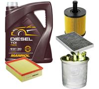 DENCKERMANN Controllo Set MANNOL Diesel TDI 5W-30 5L Per Audi A4 Avant 2.0