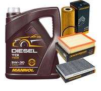 DENCKERMANN Controllo Set MANNOL Diesel TDI 5W-30 5L Per Audi A6 Avant 1.9