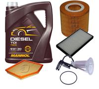 DENCKERMANN Controllo Set MANNOL Diesel TDI 5W-30 5L Per BMW 5er 520i