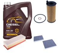 DENCKERMANN Controllo Set MANNOL Diesel TDI 5W-30 5L Per BMW 5er Touring