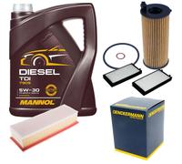 DENCKERMANN Controllo Set MANNOL Diesel TDI 5W-30 5L Per BMW X5 xDrive25d