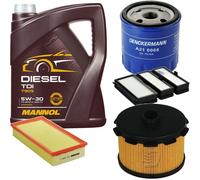 DENCKERMANN Controllo Set MANNOL Diesel TDI 5W-30 5L Per Citroën Jumpy 1.9 D