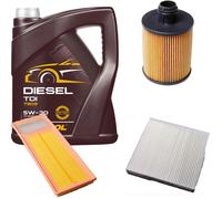 DENCKERMANN Controllo Set MANNOL Diesel TDI 5W-30 5L Per Fiat 500 C 1.3 D