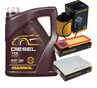 DENCKERMANN Controllo Set MANNOL Diesel TDI 5W-30 5L Per Fiat 500L 1.3 D