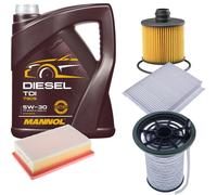 DENCKERMANN Controllo Set MANNOL Diesel TDI 5W-30 5L Per Fiat 500L 1.6 D