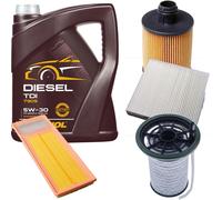 DENCKERMANN Controllo Set MANNOL Diesel TDI 5W-30 5L Per Fiat Panda 1.3 D