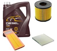 DENCKERMANN Controllo Set MANNOL Diesel TDI 5W-30 5L Per Fiat Panda 1.3 D