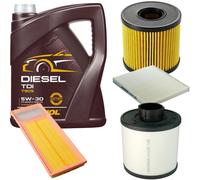 DENCKERMANN Controllo Set MANNOL Diesel TDI 5W-30 5L Per Fiat Panda 1.3 D