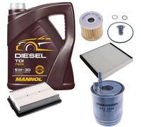 Denckermann Controllo Set mannol Diesel Tdi 5W-30 5L per Hyundai i30 Familiare