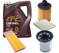 DENCKERMANN Controllo Set MANNOL Diesel TDI 5W-30 5L Per Lancia Ypsilon 1.3