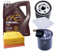 DENCKERMANN Controllo Set MANNOL Diesel TDI 5W-30 5L Per Mercedes A-Klasse