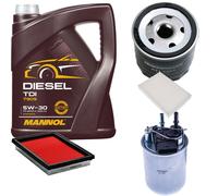 DENCKERMANN Controllo Set MANNOL Diesel TDI 5W-30 5L Per Nissan Juke 1.5 dCi