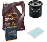 DENCKERMANN Controllo Set MANNOL Diesel TDI 5W-30 5L Per Opel Agila (B) 1.2
