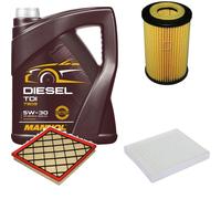 DENCKERMANN Controllo Set MANNOL Diesel TDI 5W-30 5L Per Opel Astra J 1.4