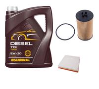 DENCKERMANN Controllo Set MANNOL Diesel TDI 5W-30 5L Per Opel Cascada 1.6