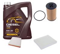 DENCKERMANN Controllo Set MANNOL Diesel TDI 5W-30 5L Per Opel Cascada 1.6