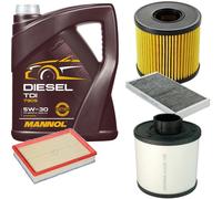 DENCKERMANN Controllo Set MANNOL Diesel TDI 5W-30 5L Per Opel Corsa C 1.3